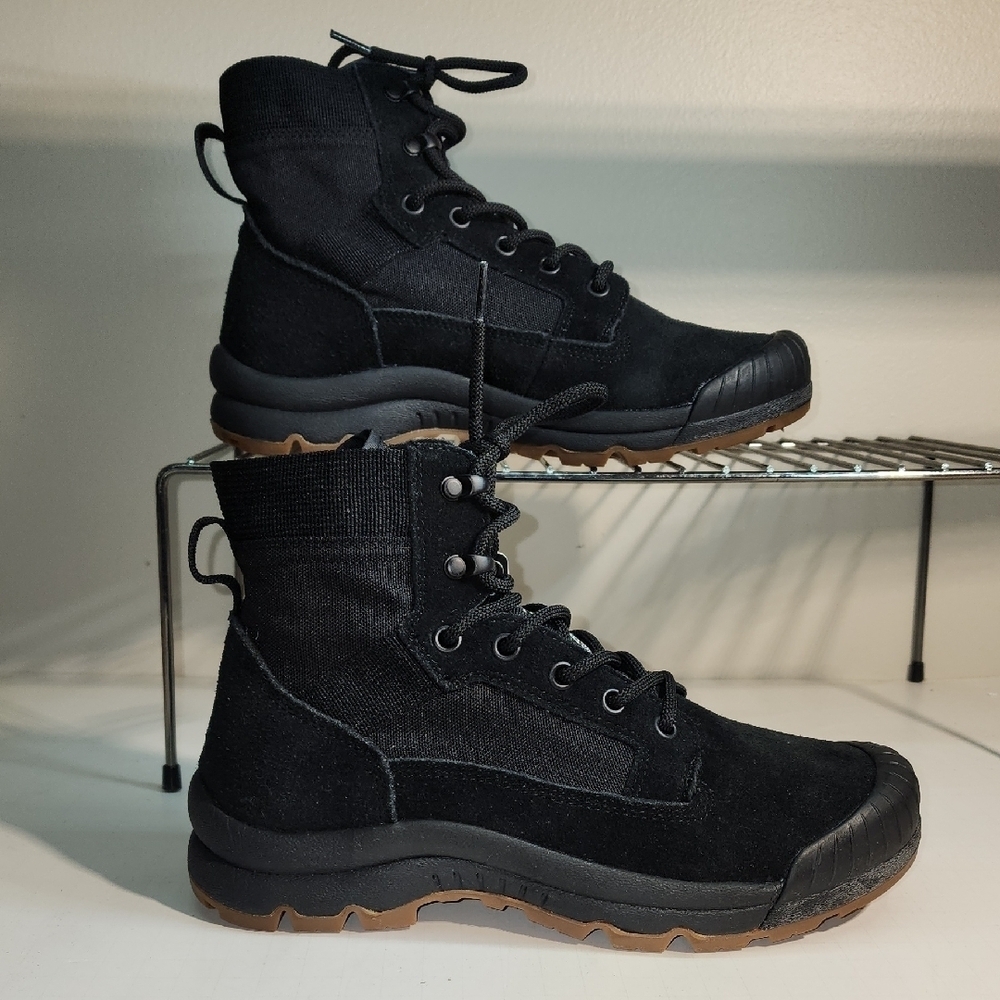 Stylish Black Men's High-Top Boots